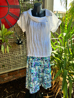 Bolongna knee length panelled skirt